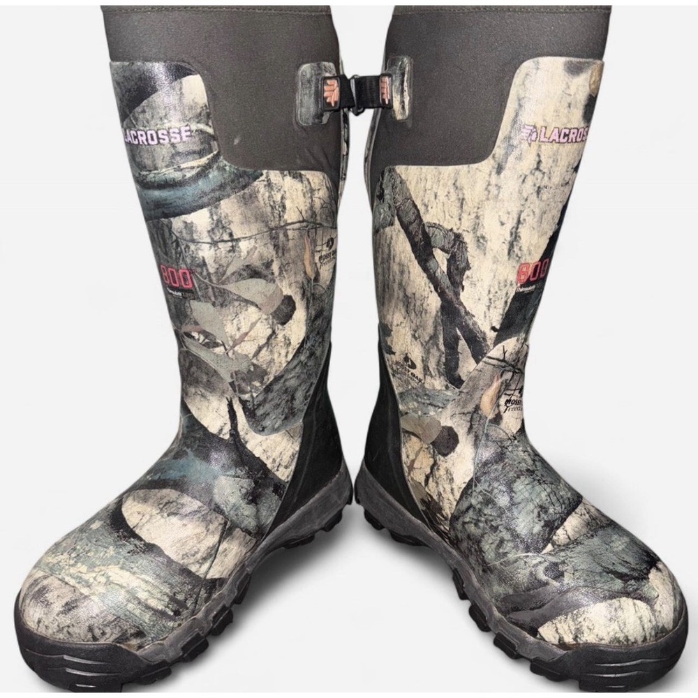 LaCrosse Womens Alphaburly Pro 15" Camo Hunting Boots 800 Thinsulate Mossy Sz 7
